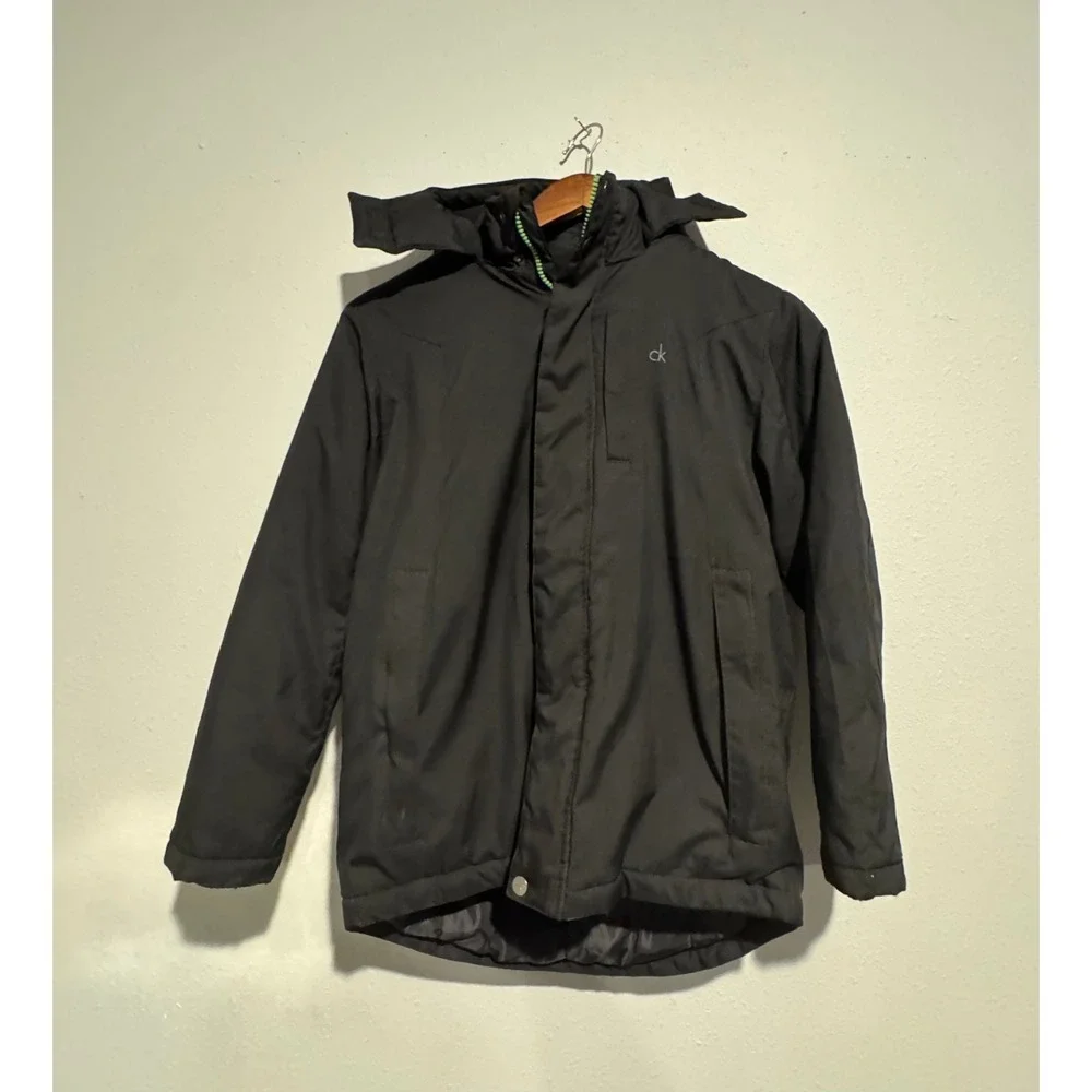 Calvin Klein Jeans‎ Kids' Black Hooded Lightweight Jacket Size 10-12